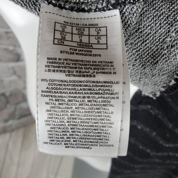 Guess Sweatshirt Embellished Black Silver  Sz Small - Picture 13 of 14